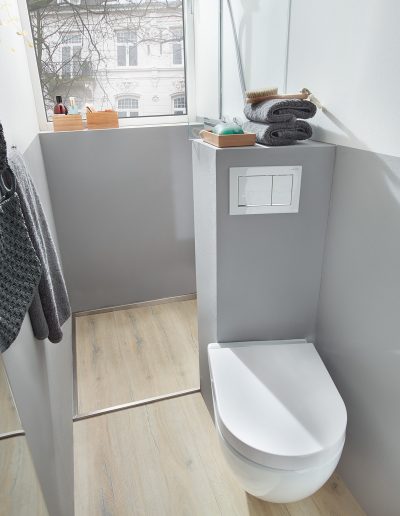 Narrow bathroom width 90 cm completed