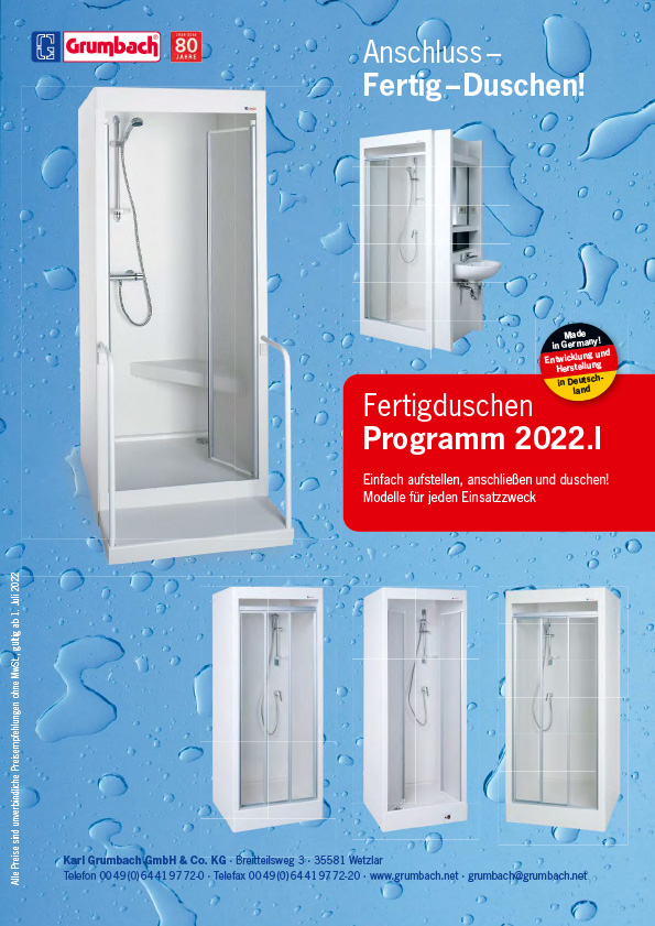 Titel Grumbach Fertigduschen-Programm-2022-I