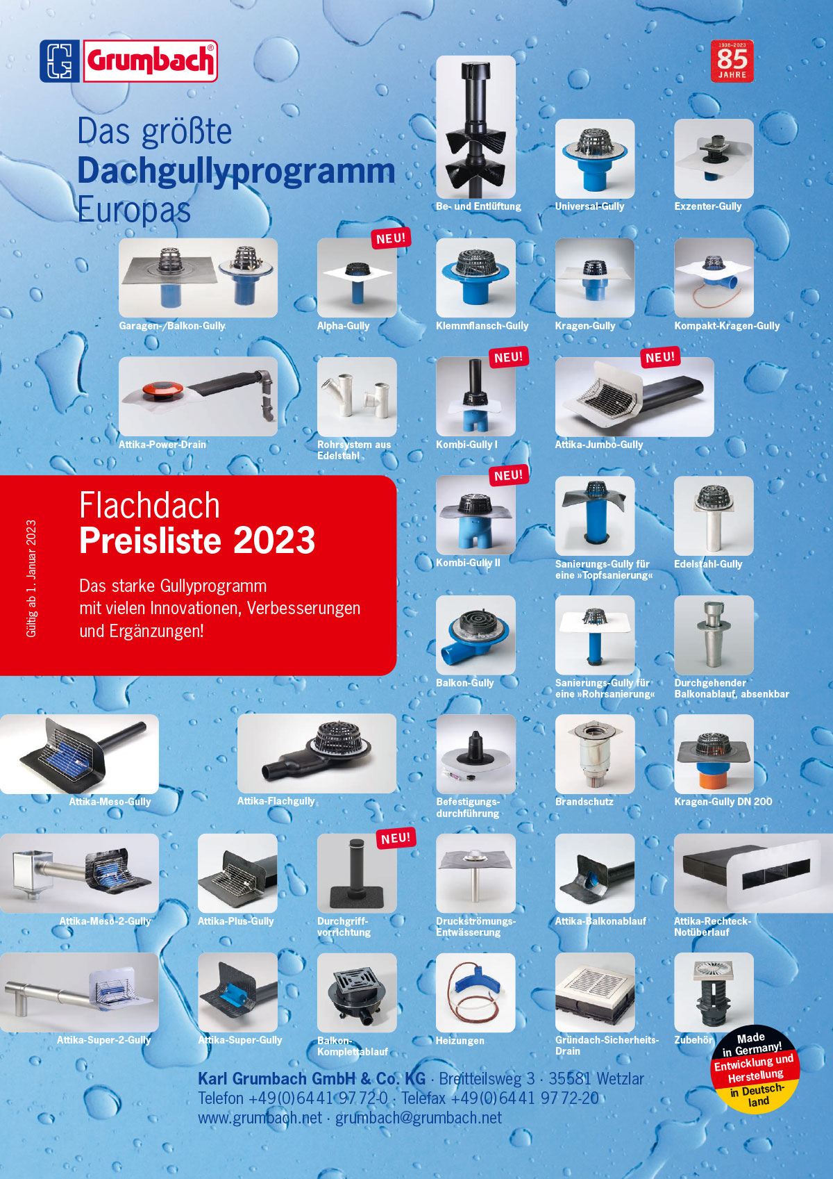 Grumbach Flachdach-Preisliste 2023